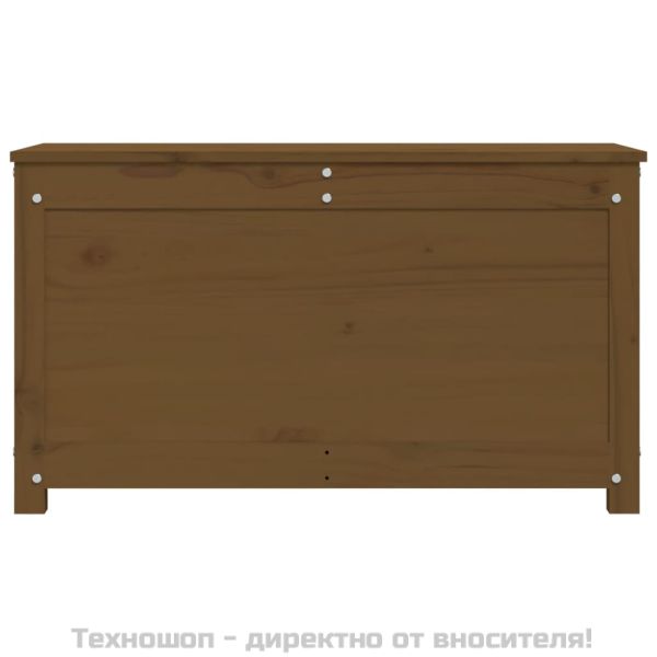 Кутия за съхранение, меденокафява, 80x40x45,5 см, бор масив