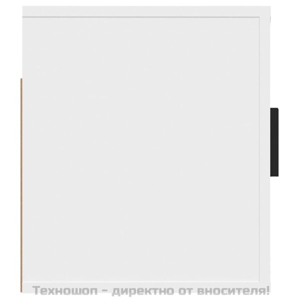 ТВ шкаф за стенен монтаж, бял, 57x34,5x40 см