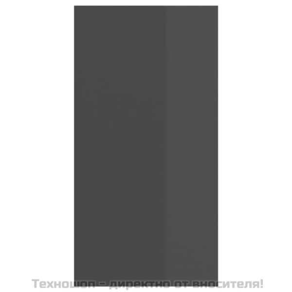 ТВ шкаф за стенен монтаж, сив гланц, 37x37x72см инженерно дърво