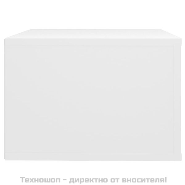 Нощно шкафче за стенен монтаж, бяло, 50x36x25 см