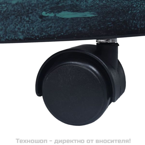 Поставки за цветя на колелца, 6 бр, зелени, 38 см, пластмаса