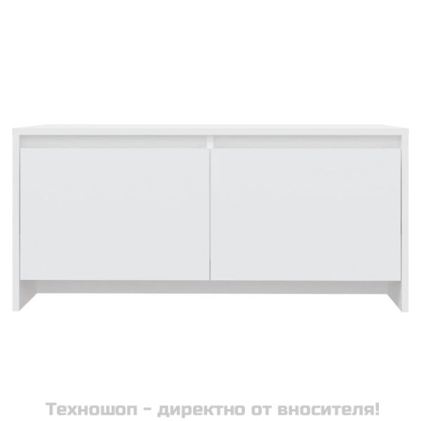 Кафе маса, бяла, 90x50x41,5 см, инженерно дърво