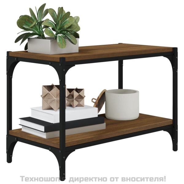 ТB шкаф, кафяв дъб, 60x33x41 см, инженерно дърво и стомана