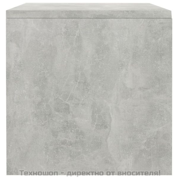 Нощни шкафчета, 2 бр, бетонно сив, 40x30x30 см, инженерно дърво