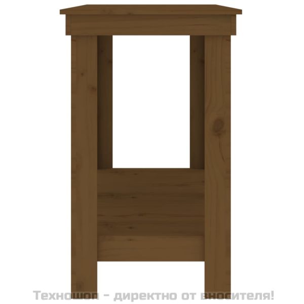 Работна маса меденокафява 180x50x80 см борово дърво масив