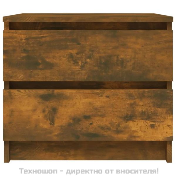 Нощни шкафчета 2 бр опушен дъб 50x39x43,5 см инженерно дърво