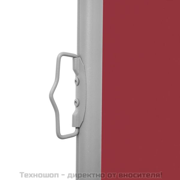 Прибираща се странична тента, червена, 120x600 см