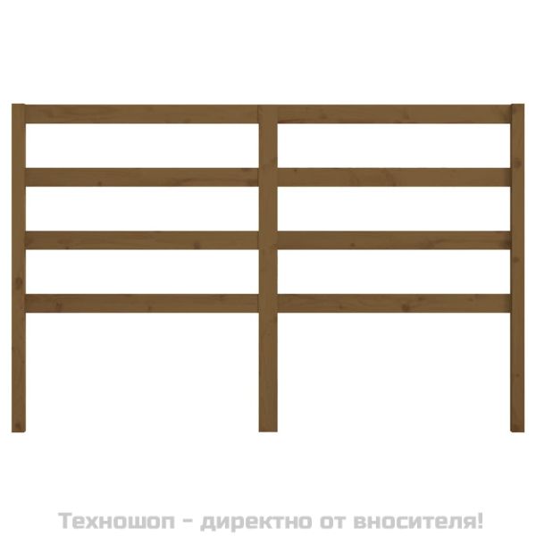 Горна табла за легло, меденокафява, 146x4x100 см, бор масив