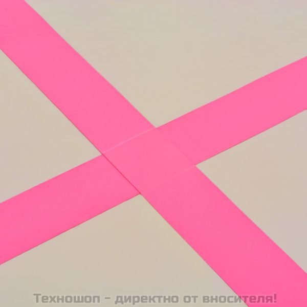 Надуваем дюшек за гимнастика с помпа, 800x100x10 см, PVC, розов