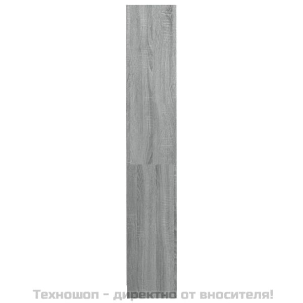 Библиотека на 4 нива, сив сонома, 80x24x142 см, инженерно дърво