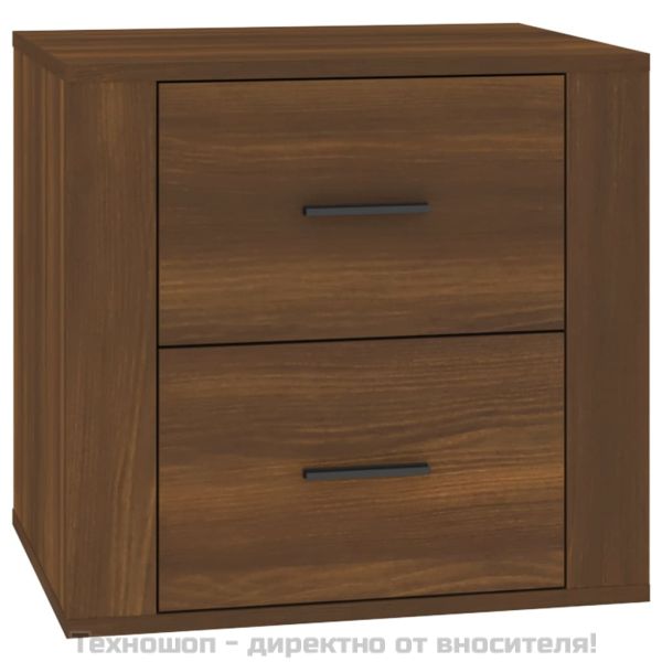 Нощно шкафче, кафяв дъб, 50x39x47 см
