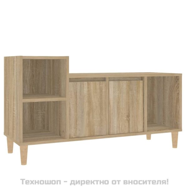 ТВ шкаф, бетонно сиво, 100x35x55 см, инженерно дърво