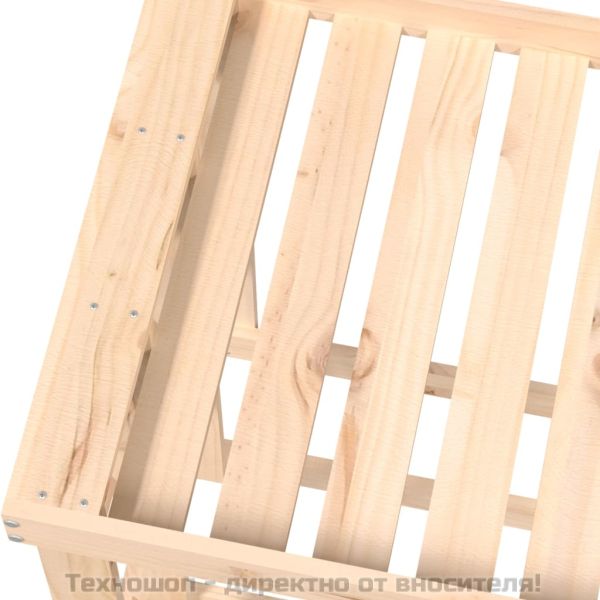 Външна поставка за дърва за огрев 108x52x74 см бор масив