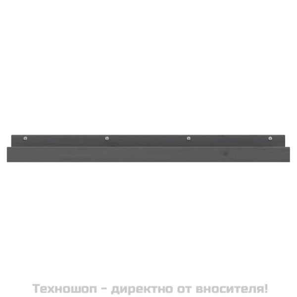Стенни рафтове, 2 бр, сива, 110x12x9 см масивно борово дърво
