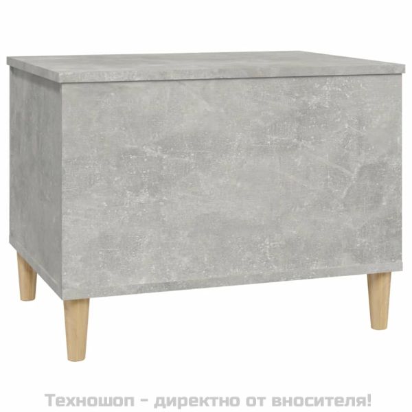 Кафе маса, бетонно сива, 60x44,5x45 см, инженерно дърво