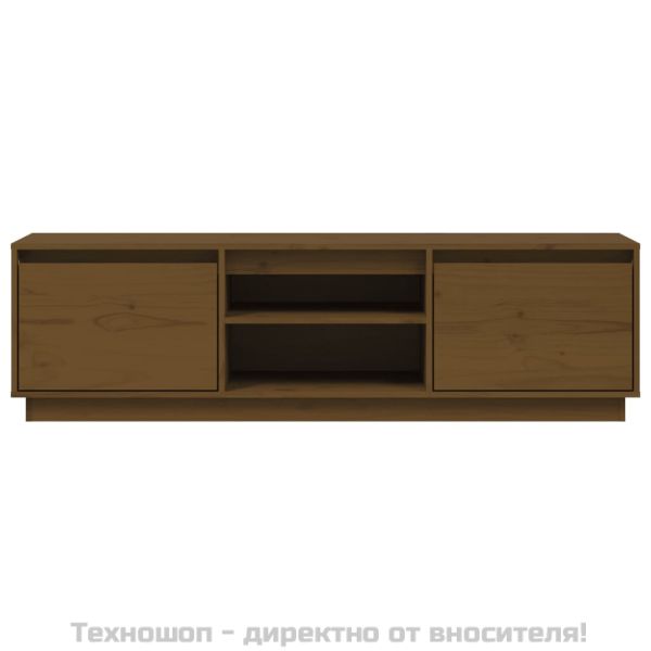 ТВ шкаф, меденокафяв, 140x35x40 см, бор масив