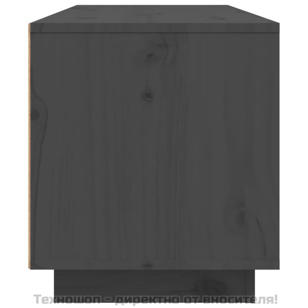 ТВ шкаф, сив, 80x35x40,5 см, бор масив