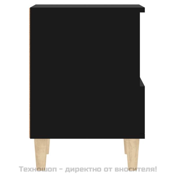 Нощно шкафче, черно,40x35x50 см