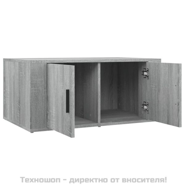 Кафе маса, сив сонома, 80x50x36 см, инженерно дърво