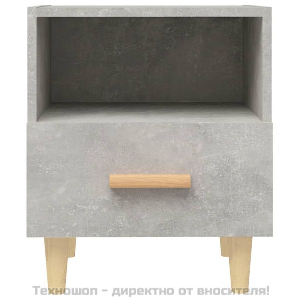 Нощни шкафчета, 2 бр, бетонно сиво, 40x35x47 см