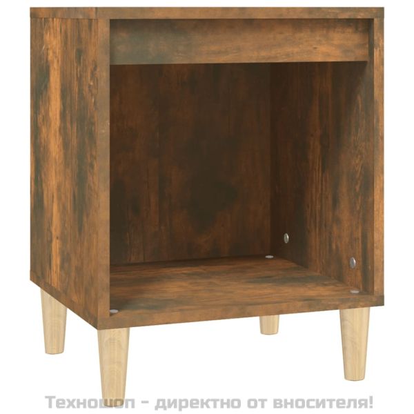 Нощни шкафчета 2 бр опушен дъб 40x35x50 см