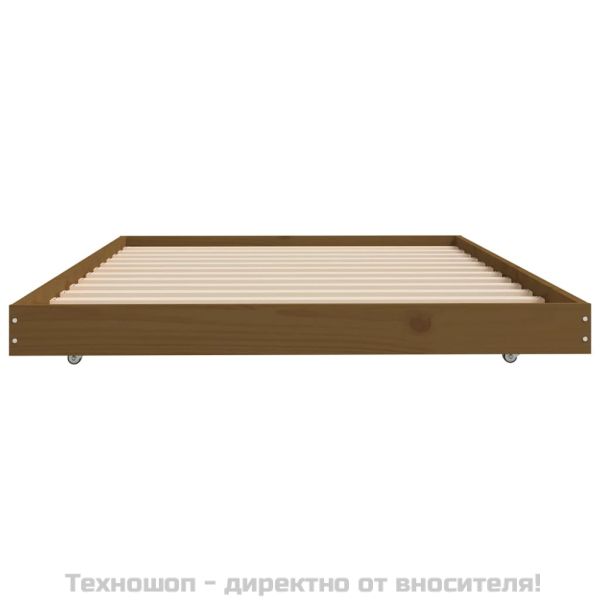 Рамка за легло, меденокафяво, 80x200 см, борово дърво масив