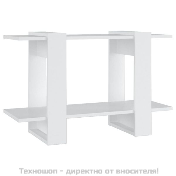 Библиотека/разделител за стая, бяла, 80x30x51 см