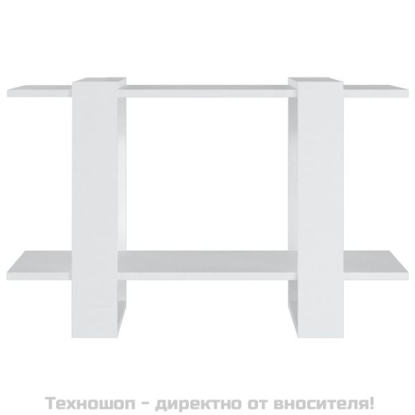 Библиотека/разделител за стая, бяла, 80x30x51 см