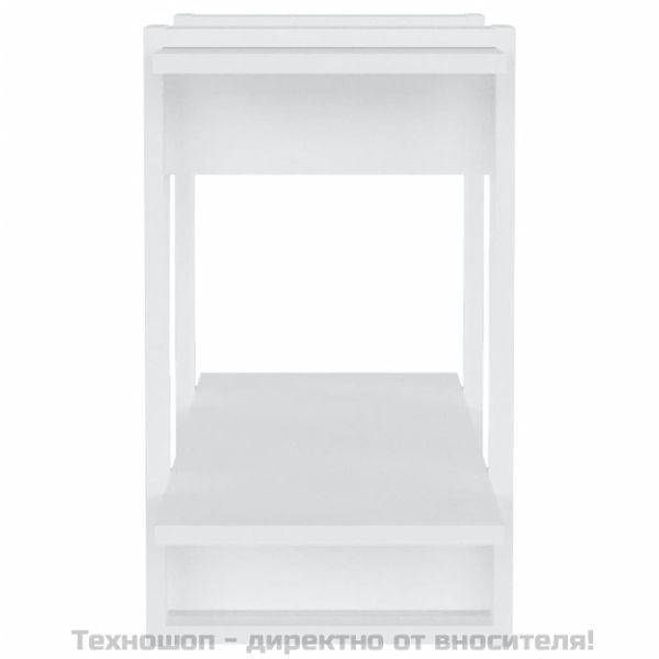 Библиотека/разделител за стая, бяла, 80x30x51 см