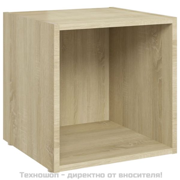 ТВ шкафове, 2 бр, дъб сонома, 37x35x37 см, инженерно дърво
