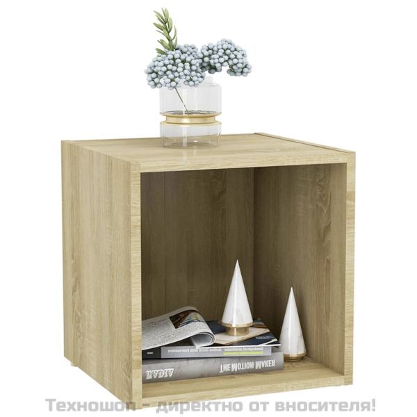 ТВ шкафове, 2 бр, дъб сонома, 37x35x37 см, инженерно дърво