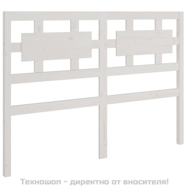 Горна табла за легло, бяла, 185,5x4x100 см, бор масив