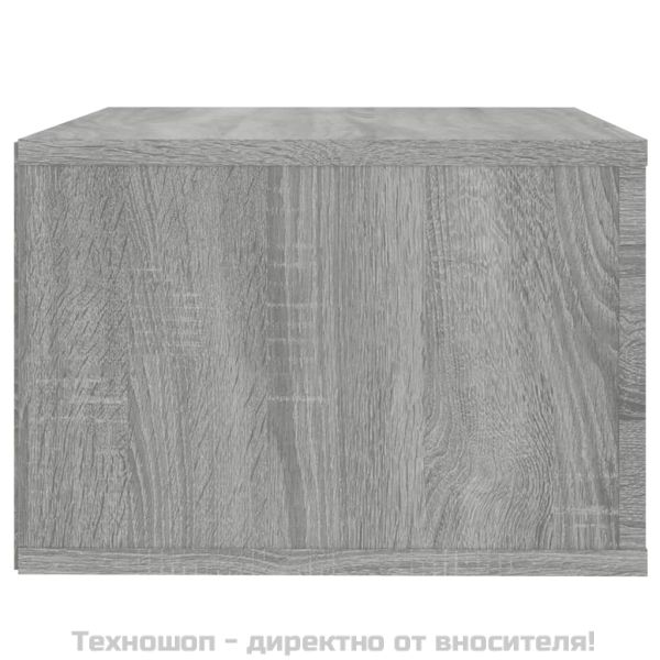 Нощно шкафче за стенен монтаж, сив сонома, 50x36x25 см