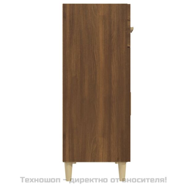 Сайдборд, Кафяв дъб, 69,5x34x89 см, инженерно дърво