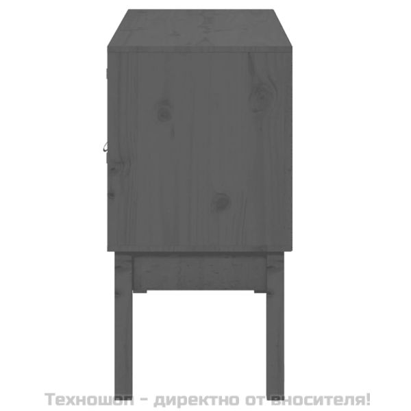 Сайдборд, сив, 110x40x78 см, бор масив