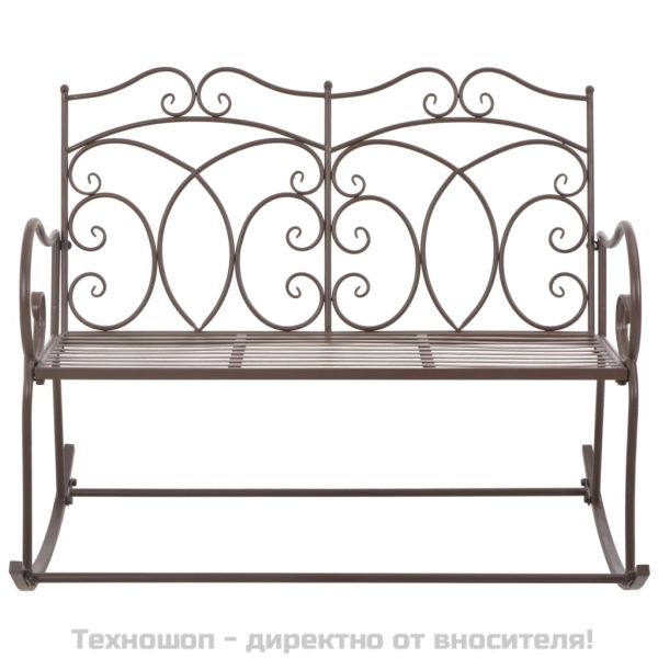 Градинска пейка, 104 см, желязо, антично кафяво