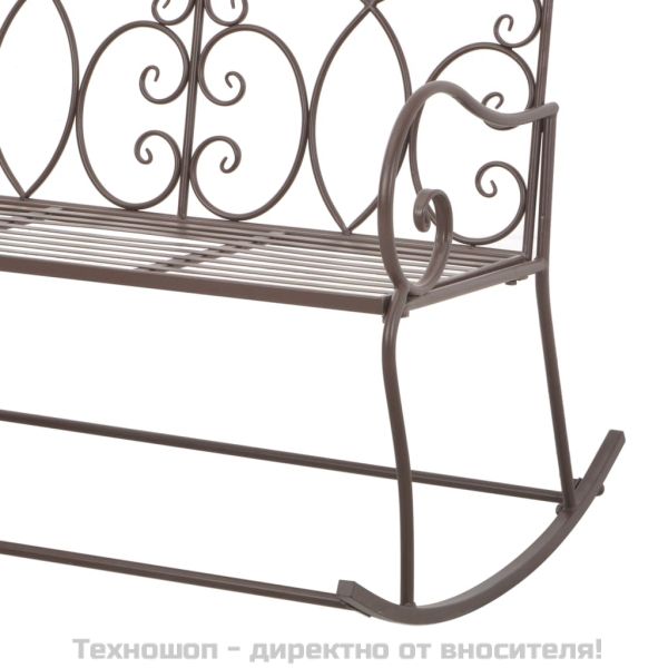 Градинска пейка, 104 см, желязо, антично кафяво