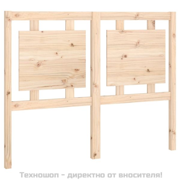 Горна табла за легло, 125,5x4x100 см, бор масив