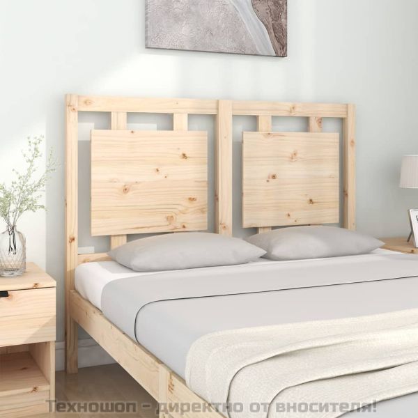 Горна табла за легло, 125,5x4x100 см, бор масив