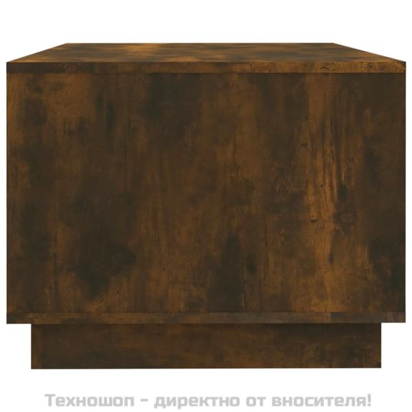 Кафе маса, опушен дъб, 102x55x43 см, инженерно дърво