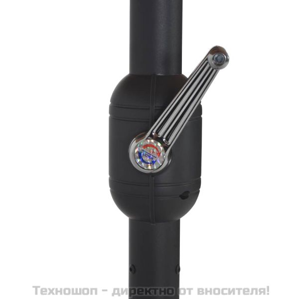 Градински чадър с алуминиев прът, 460x270 см, таупе