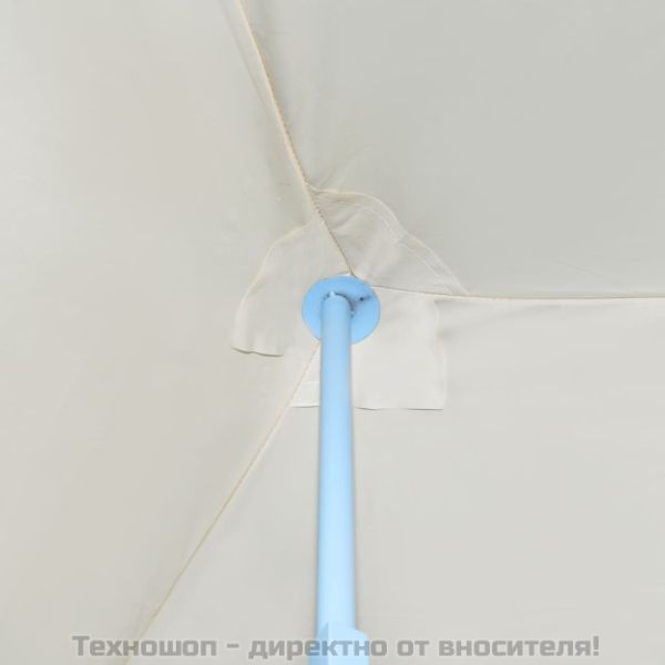 Сгъваема шатра с 8 странични стени, 870x291x315 см, кремава