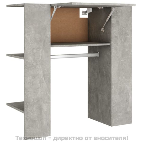 Шкаф за антре, бетонно сиво, 97,5x37x99 см, инженерно дърво