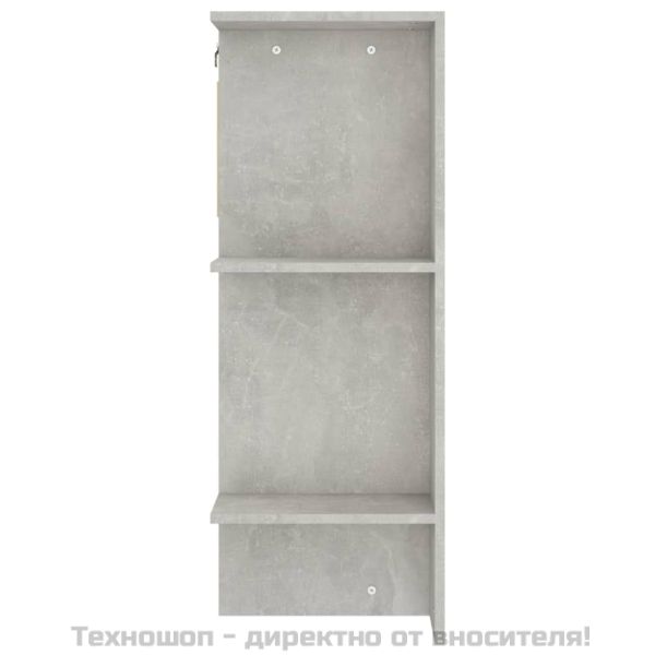 Шкаф за антре, бетонно сиво, 97,5x37x99 см, инженерно дърво