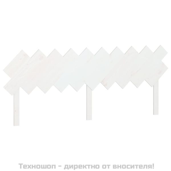 Горна табла за легло, бяла, 196 x 3 x 80,5 см, бор масив