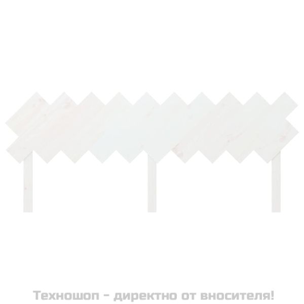 Горна табла за легло, бяла, 196 x 3 x 80,5 см, бор масив