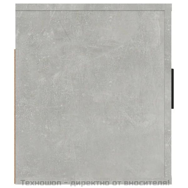 ТВ шкаф за стенен монтаж, бетонно сиво, 80x34,5x40 см