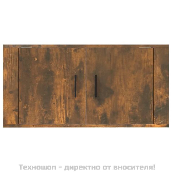 ТВ шкаф за стенен монтаж, oпушен дъб, 80x34,5x40 см