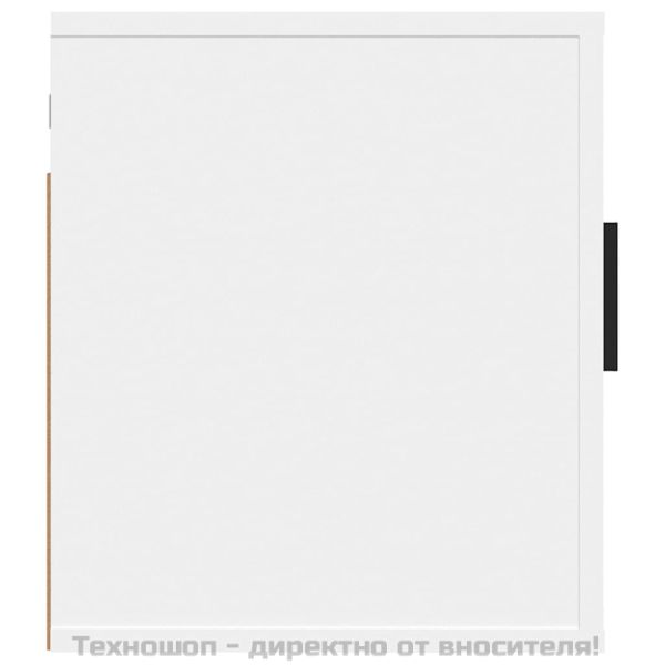 ТВ шкафове със стенен монтаж, 2 бр, бели, 40x34,5x40 см