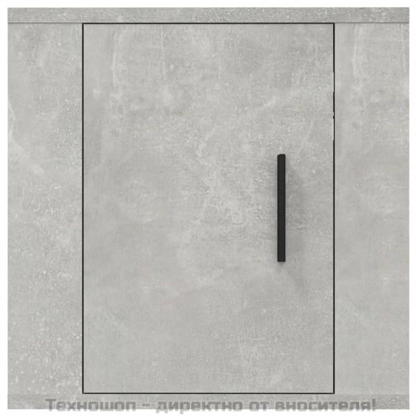 ТВ шкафове със стенен монтаж, 2 бр, бетонно сиви, 40x34,5x40 см